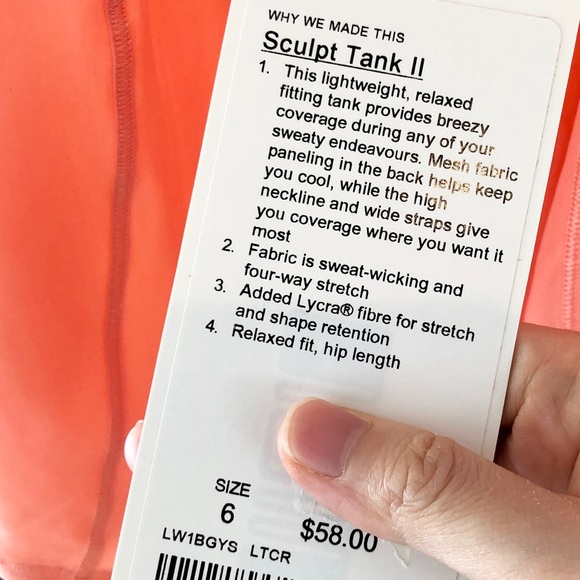 NWT Lululemon Tank - Picture 4 of 4